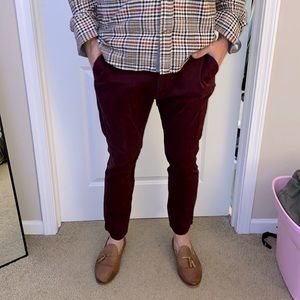 Maroon work pants
